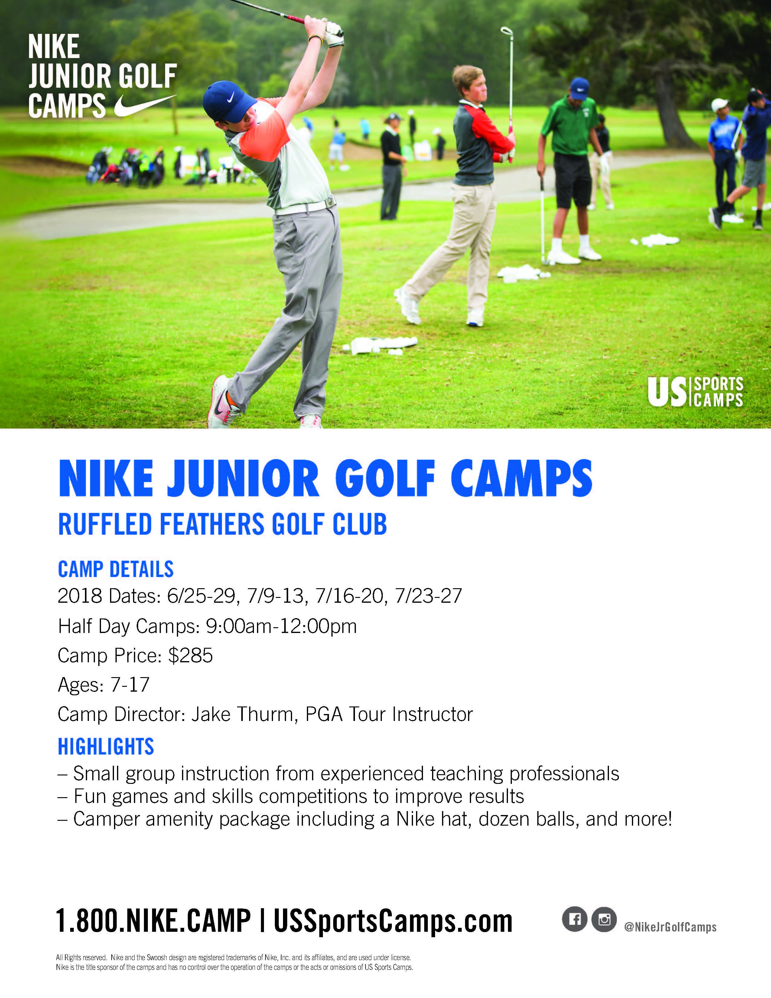 Nike shop golf camp